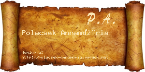 Polacsek Annamária névjegykártya